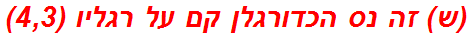 (ש) זה נס הכדורגלן קם על רגליו (4,3)