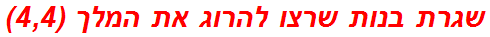 שגרת בנות שרצו להרוג את המלך (4,4)