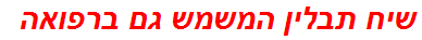 שיח תבלין המשמש גם ברפואה