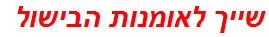 שייך לאומנות הבישול