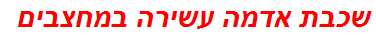 שכבת אדמה עשירה במחצבים