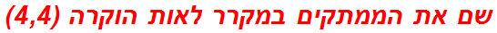 שם את הממתקים במקרר לאות הוקרה (4,4)