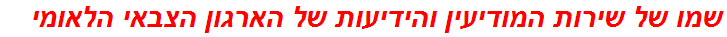 שמו של שירות המודיעין והידיעות של הארגון הצבאי הלאומי