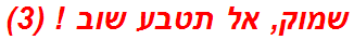 שמוק, אל תטבע שוב ! (3)