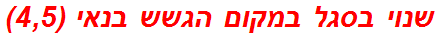 שנוי בסגל במקום הגשש בנאי (4,5)