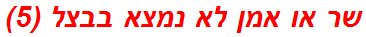 שר או אמן לא נמצא בבצל (5)