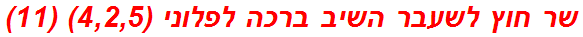 שר חוץ לשעבר השיב ברכה לפלוני (4,2,5) (11)