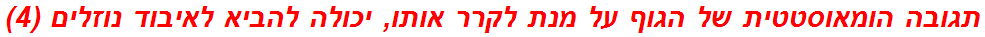 תגובה הומאוסטטית של הגוף על מנת לקרר אותו, יכולה להביא לאיבוד נוזלים (4)