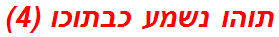 תוהו נשמע כבתוכו (4)