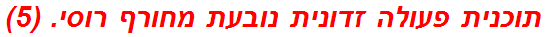 תוכנית פעולה זדונית נובעת מחורף רוסי. (5)