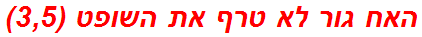 האח גור לא טרף את השופט (3,5)