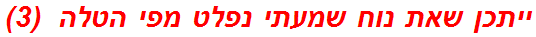 ייתכן שאת נוח שמעתי נפלט מפי הטלה  (3)