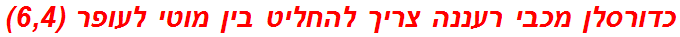 כדורסלן מכבי רעננה צריך להחליט בין מוטי לעופר (6,4)