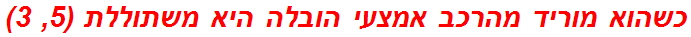 כשהוא מוריד מהרכב אמצעי הובלה היא משתוללת (5, 3)