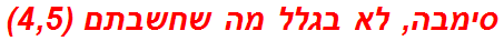 סימבה, לא בגלל מה שחשבתם (4,5)