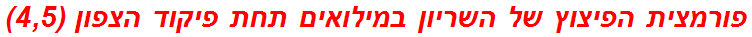 פורמצית הפיצוץ של השריון במילואים תחת פיקוד הצפון (4,5)