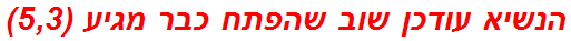 הנשיא עודכן שוב שהפתח כבר מגיע (5,3)