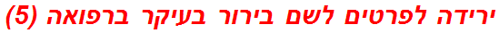 ירידה לפרטים לשם בירור בעיקר ברפואה (5)