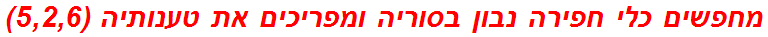 מחפשים כלי חפירה נבון בסוריה ומפריכים את טענותיה (5,2,6)