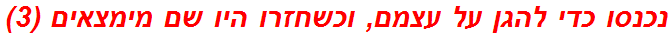 נכנסו כדי להגן על עצמם, וכשחזרו היו שם מימצאים (3)