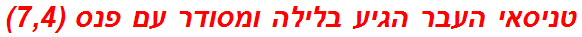 טניסאי העבר הגיע בלילה ומסודר עם פנס (7,4)