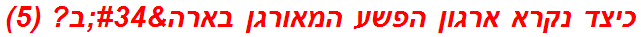 כיצד נקרא ארגון הפשע המאורגן בארה"ב? (5)