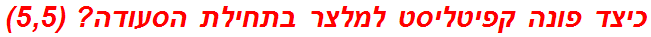 כיצד פונה קפיטליסט למלצר בתחילת הסעודה? (5,5)