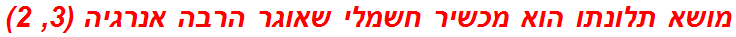 מושא תלונתו הוא מכשיר חשמלי שאוגר הרבה אנרגיה (3, 2)