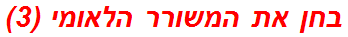 בחן את המשורר הלאומי (3)