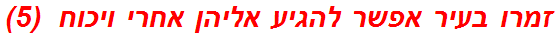 זמרו בעיר אפשר להגיע אליהן אחרי ויכוח  (5)