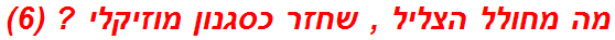 מה מחולל הצליל , שחזר כסגנון מוזיקלי ? (6)