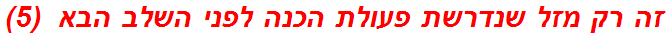 זה רק מזל שנדרשת פעולת הכנה לפני השלב הבא  (5)