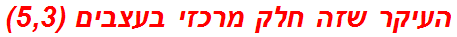 העיקר שזה חלק מרכזי בעצבים (5,3)