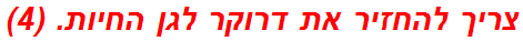 צריך להחזיר את דרוקר לגן החיות. (4)