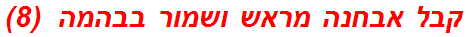 קבל אבחנה מראש ושמור בבהמה  (8)