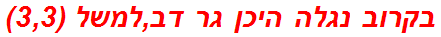 בקרוב נגלה היכן גר דב,למשל (3,3)