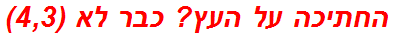 החתיכה על העץ? כבר לא (4,3)