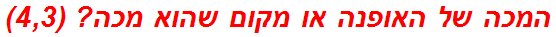 המכה של האופנה או מקום שהוא מכה? (4,3)