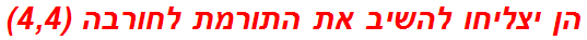 הן יצליחו להשיב את התורמת לחורבה (4,4)