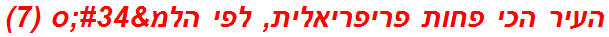 העיר הכי פחות פריפריאלית, לפי הלמ"ס (7)