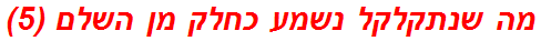 מה שנתקלקל נשמע כחלק מן השלם (5)