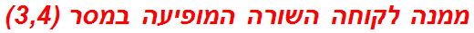 ממנה לקוחה השורה המופיעה במסר (3,4)