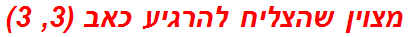 מצוין שהצליח להרגיע כאב (3, 3)