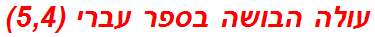 עולה הבושה בספר עברי (5,4)