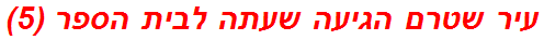 עיר שטרם הגיעה שעתה לבית הספר (5)