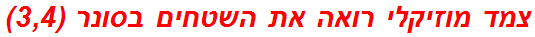 צמד מוזיקלי רואה את השטחים בסונר (3,4)