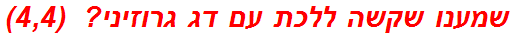 שמענו שקשה ללכת עם דג גרוזיני?  (4,4)