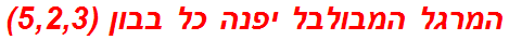 המרגל המבולבל יפנה כל בבון (5,2,3)