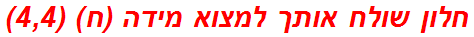 חלון שולח אותך למצוא מידה (ח) (4,4)