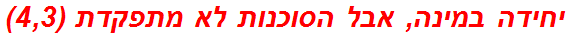 יחידה במינה, אבל הסוכנות לא מתפקדת (4,3)